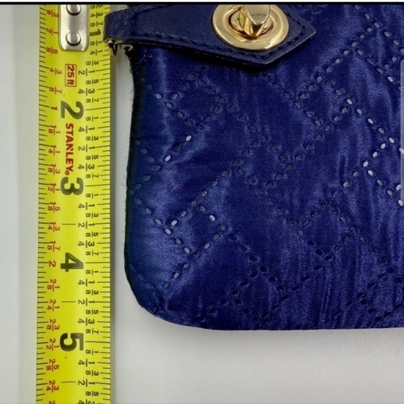 Mona B Posie Crossbody Wristlet Wallet Navy Blue - Picture 12 of 12